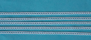 French Pearl Cotton Zig Zag Edge White